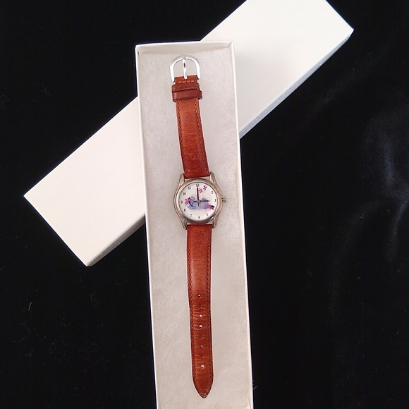 DISNEY Eeyore Flying Butterflies Watch Vintage - Picture 8 of 8